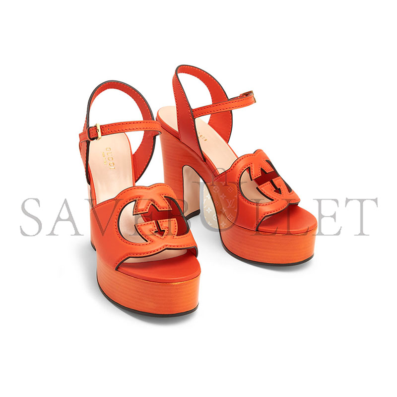 G*u*i interlocking g cut out sandals